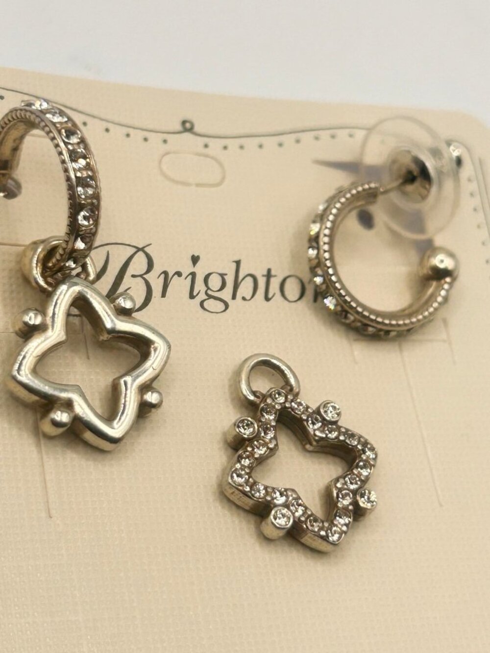 Brighton toledo paved reversible earrings wear 3 ways NWoutlet tag